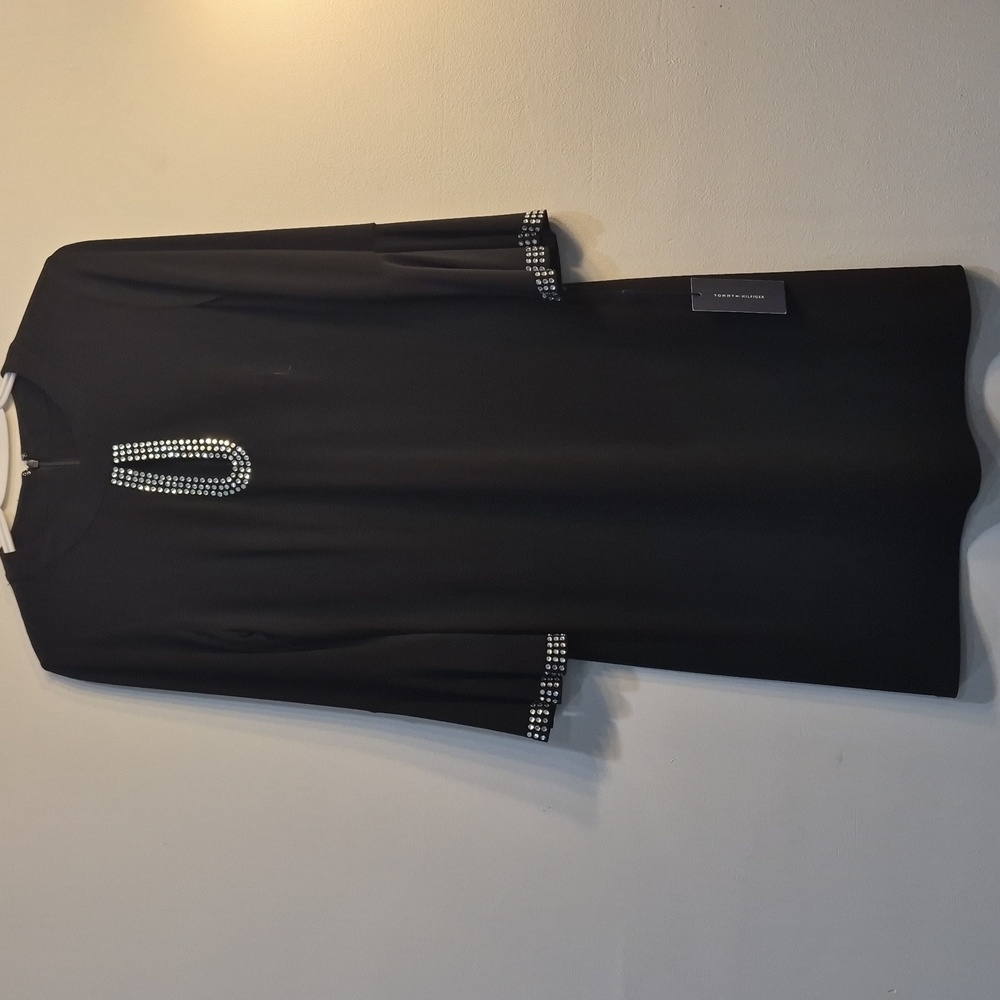 Tommy Hilfiger Black Dress with Beaded Details - Picture 9 of 9